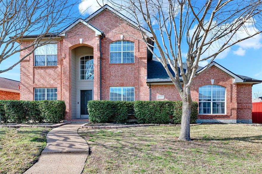 Designed for family living and entertaining, this beautifully updated four-bedroom home is tucked away on a quiet interior lot in the Princeton Park neighborhood, right in the heart of Rowlett. Thoughtful updates throughout highlight clean lines, granite finishes, refreshed flooring, and a soft, neutral color palette that complements the home’s abundant natural light.
The main level features laminate flooring throughout the primary living areas for easy care and everyday durability. Formal living and dining rooms provide flexible space for gatherings, while the well-appointed kitchen offers custom cabinetry, generous counter space and storage, granite countertops, and a seamless connection to the breakfast nook and family room with fireplace and built-in shelving.
The primary suite serves as a relaxing retreat with a spacious layout and an ensuite bath featuring dual vanities, a soaking tub, and a standalone shower. Additional bedrooms are generously sized with ample closet space, making them ideal for family or guests. Upstairs, a large game room adds versatility and is accompanied by three additional bedrooms and extra storage.
Step outside to a fully fenced backyard with plenty of room for pets, play, and outdoor enjoyment. Mature trees and an established setting enhance the sense of privacy and community. Conveniently located with quick access to PGBT, Highway 66, Lake Ray Hubbard, and nearby shopping and dining, this home offers a comfortable lifestyle in a well-connected Rowlett location.