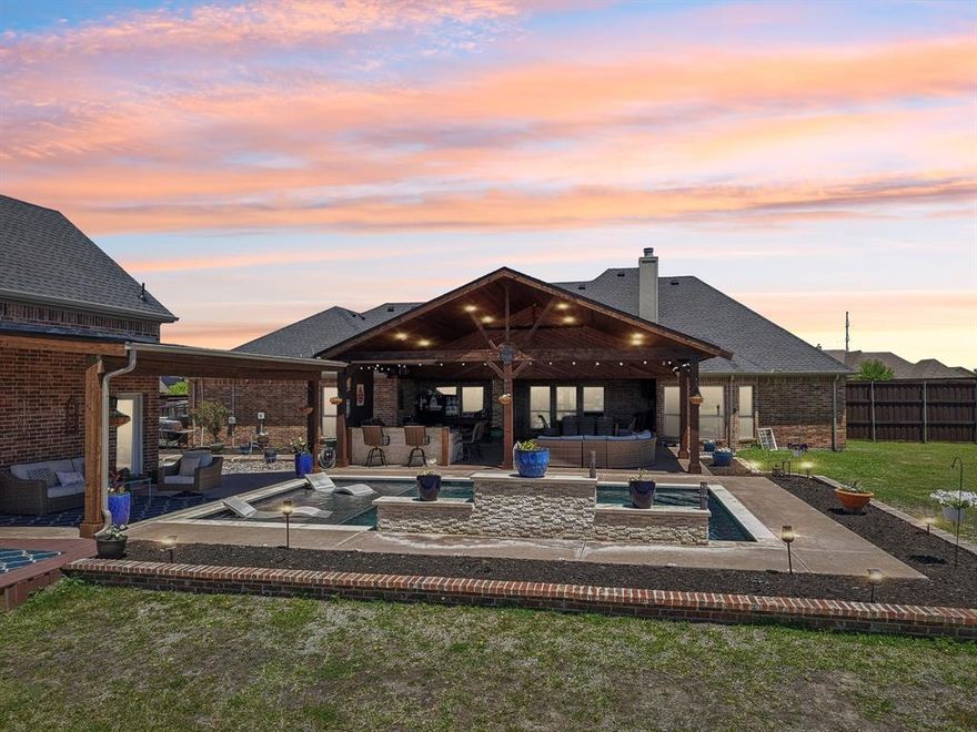 Welcome to your dream retreat! This beautifully maintained 3-bedroom, 3-bathroom home combines comfort, style, and functionality on a fully fenced property designed for entertaining and everyday luxury.  With both a Media Room and dedicated Office, this house has it all.

Step inside to an open-concept layout with waterproof wood-look flooring throughout the main living areas and plush carpet in the bedrooms for added comfort. The heart of the home is a gourmet kitchen, featuring a spacious island, dual electric ovens, a sleek new glass cooktop, built-in microwave, a dedicated coffee bar, and a generous walk-in pantry.

Step outside to your personal paradise! The sparkling pool is the centerpiece, surrounded by two large porches perfect for lounging or dining al fresco. An outdoor kitchen with granite countertops makes hosting a breeze, while the pool house and second garage—complete with a full bathroom—offer incredible flexibility for guests, hobbies, or extra storage.

Additional highlights include:

New roof and gutters (Feb 2025)
Extended driveway for extra parking
Fully fenced property for privacy and security

Whether you're relaxing poolside, cooking under the stars, or enjoying the spacious indoor layout, this home has it all. Schedule your showing today and experience the lifestyle you’ve been dreaming of!