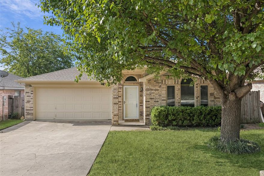 Mortgage savings may be available for buyers of this listing! Connect with the listing agent for details. Welcome to this beautiful, move-in ready one-story home filled with natural light and charm. The inviting living room boasts soaring ceilings, a ceiling fan, a cozy corner brick fireplace, and a stunning front-facing window that floods the space with sunshine and provides lovely views of the front yard. Ideal for entertaining, the spacious dining room offers the perfect setting for special occasions and everyday gatherings.

Enjoy the benefits of no HOA and a bright kitchen enhanced by a skylight that brings in abundant daylight. Fresh custom interior paint adds a modern touch throughout. The convenient laundry room includes a built-in pantry with shelving for additional storage. All windows were recently upgraded to energy-efficient Pella windows (2022), ensuring year-round comfort and energy savings.

An attached two-car garage offers secure parking and extra space for tools or gear. Step outside to the large, fully fenced backyard—ready for your personal touch, whether it's gardening, outdoor entertaining, or creating a private oasis. Don’t miss this opportunity to own a home that blends comfort, style, and function in one perfect package!