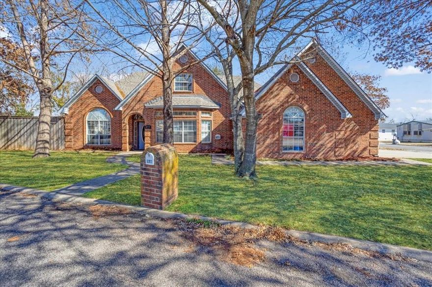 Welcome to this spacious and thoughtfully designed 5-bedroom, 4 full-bath home, situated on over half an acre corner lot, in highly sought-after Van Alstyne ISD. This sun-drenched, flexible layout offers two first-floor inviting living areas and a private mother-in-law suite with a charming bay window featuring a built-in window seat with storage, ideal for multi-generational living or a sunny office. The heart of the home is the kitchen, featuring an island, breakfast bar, and double ovens, making it perfect for gatherings and home-cooked meals. A generously sized laundry room that includes multiple cabinets, a single basin sink, and convient folding table. The second story is a private suite with its own living room, bedroom, full bath, and walk-in closet. The expansive primary suite offers a peaceful retreat with a large walk-in closet, oversized shower, and garden tub. Additional storage is available in the walk-in attic and oversized THREE car garage. Relax in the sun room while looking out into the large fenced backyard with 2 year old storm shelter and plenty of space to play, entertain, or simply enjoy the outdoors.