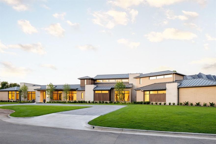 This newly constructed contemporary home in Preston Hollow showcases designer finishes and meticulous attention to detail throughout. The gourmet kitchen is equipped with top-of-the-line stainless steel appliances, quartzite countertops, custom cabinetry, and a waterfall-edge island. Expansive windows fill the open living spaces with natural light, highlighting the home's refined aesthetic.

The luxurious primary suite features dual vanities, a soaking tub, glass-enclosed shower, sauna, and two spacious walk-in closets. Multiple living areas offer flexibility for both formal and casual living.  Enjoy a resort-style backyard flanked with a stunning pool, hot tub, and fire pit—perfect for relaxing or entertaining year-round.