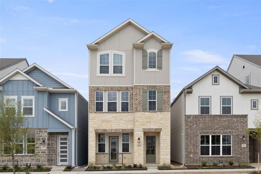 MLS# 20290866 - Built by Ashton Woods Homes - Ready Now! ~ ew home 15 miles N. to downtown Ft. Worth. Mins to loop I-820, I-35W, SRT 121 & I-30. ACME brick, & stone, exterior w. 8ft doors, 10ft ceilings, 1st floor bedroom, walk-in closet, & full bathroom. Kitchen offers eat-in bar top island, Energy Star Whirlpool stainless steel gas appliances, large pantry, dishwasher, built-in microwave, oven, ceramic tile backsplash, Moen faucet, 42-inch cabinets, cab. waste basket, pendant lighting, quartz solid surface countertops. Primary Suite ceramic tile shower w. glass enclosure, ceramic tile flooring, Moen faucets, 2 sink vanity, lighting & towel bars & walk in closet. Smart home, Ring doorbell, landscaping package, 8ft doors, 10ft ceilings, upgraded flooring, landscaping, gutters, sprinkler system, metal stair railing, dual pane windows, energy efficient hvac, ceramic tile tub shower surrounds, ceramic tile flooring in baths & utility!!