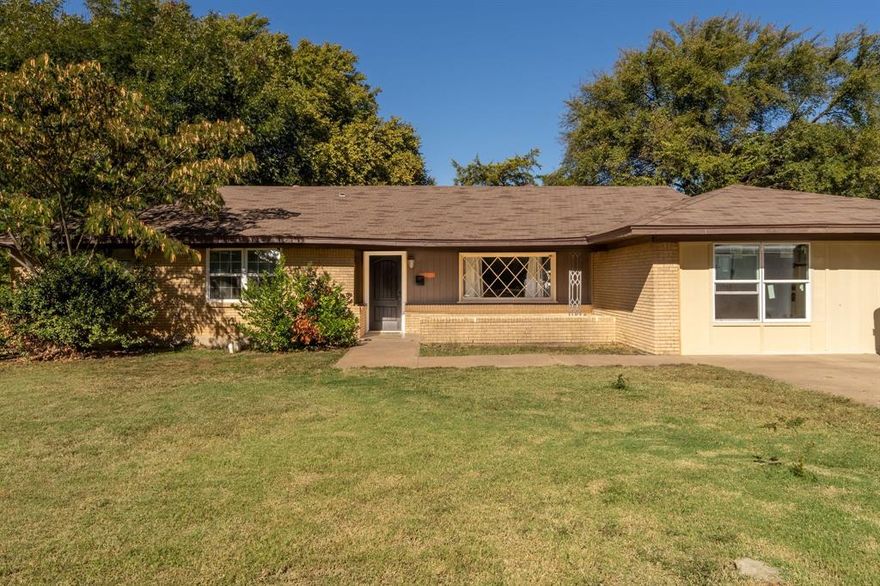 Discover the potential in this charming 3-bedroom, 2-bath home located in the well-established Wedgwood neighborhood of Fort Worth. This property offers plenty of space with a garage conversion that creates a large second living area and an enclosed back patio for added flexibility — perfect for a game room, home office, or hobby space. Home is being sold as is – no repairs will be made, giving buyers the chance to bring their own updates and ideas to life. The foundation includes a lifetime warranty, and the refrigerator, washer, and dryer will stay with the home.  Conveniently located near schools, shopping, and major highways, this home offers solid potential as an investment, rental, or starter home. Seller is motivated, so don’t miss this opportunity to make 5720 Whitman Avenue your next project!