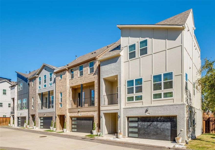 Experience modern luxury in this stunning 3-bedroom, 3.5-bath home located in the vibrant heart of Trinity Groves—just minutes from Downtown Dallas. Offering style, space, and spectacular skyline views, this premium Tribeca Silver+ Package residence showcases top-tier upgrades throughout, including expanded hardwood floors, designer lighting, a full-height tile backsplash, and sleek quartz countertops. The chef’s kitchen is an entertainer’s dream with an oversized island, gas range, and abundant cabinetry, seamlessly connecting to open-concept living and dining areas. The spa-inspired primary suite features a freestanding soaking tub, a massive walk-in shower, and generous storage. Step onto your private rooftop terrace to enjoy unobstructed lagoon and skyline views—with no backyard neighbors. Designed for today’s lifestyle, this home offers flexible spaces perfect for working or relaxing at home. Residents of SoHo Square enjoy resort-style amenities including a sparkling pool, hot tub, fitness center, bowling alley, golf simulator, game room, outdoor entertainment areas, and a chic community lounge with kitchen. With its unbeatable location, thoughtful design, and luxury finishes—this home delivers the ultimate urban lifestyle. Schedule your private tour today!