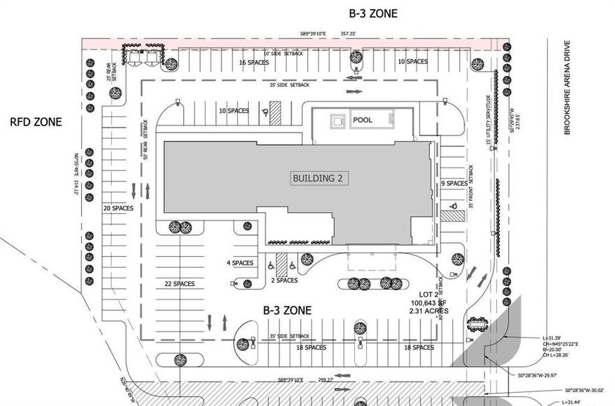 Great Location! This location designated for Hotel. Site plan recently revised to include larger hotel and more surrounding parking. Planned Development with 2.31 acres approved to build. World class billiards hall on-site and will host monthly and quarterly competitions...some televised. Civil Engineering plans, water, sewer, electric, and communications are done for you. Architectural plans can be provided if needed. Purchase land and build it or contract the developer to build it for you. Call us to discuss it today!