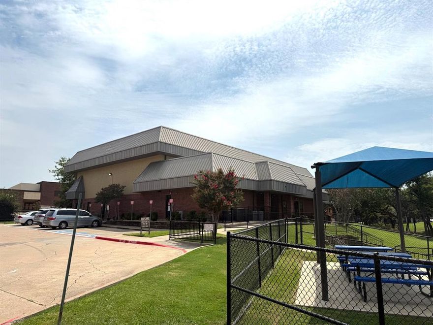 Great opportunity to lease an updated Childcare space at a very reasonable rent. Available for lease at $5,000 month + NNN.
Located within a large Apartment Community with 450+ Apartments. Building was totally updated by the last Childcare tenant. 
Total Building size is 6,396 sqft. First floor is 4,682 sqft approx. and Second floor is 1,714 sqft approx. First floor has 5 Classrooms, Kitchen, Multiple Restrooms, Office & Reception. Second floor has 1 large Classroom or Multi-purpose room, Restrooms & Kitchenette area. 2 large dedicated Playgrounds
Good location with dense population around. Located within 5 minutes of the George Bush Turnpike.
Please verify all information.