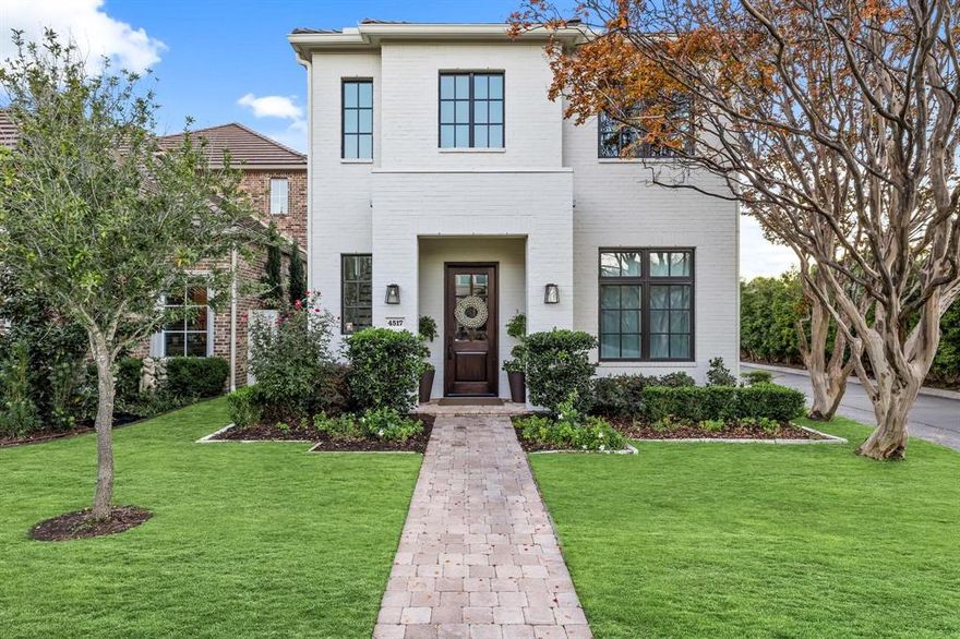 This one-of-a-kind custom home in one of the most sought-after neighborhoods in Dallas will have you falling in love at the entrance!   Walking distance to Highland Park Village, Bradfield Elementary, and the YMCA.  Open floorplan with vaulted ceilings allowing natural light to stream throughout.  Entertainers kitchen with Subzero, Wolf range, bar with wine fridge, and beautiful marble island and counters. Separate office and study on the first floor and 2 large en suite bedrooms on the second floor. Designer lighting and finishes throughout and ready for move-in!  Outdoor patio with turf and sitting area. Totally private with exterior electric gate.