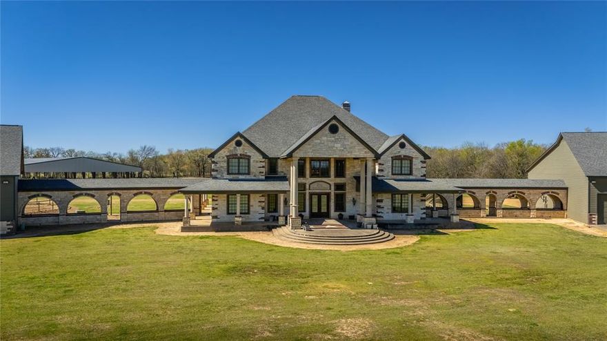 Triple Oaks Ranch in Sulphur Springs, Texas, is an equestrian paradise on 97 Acres  just off I-30, featuring a custom 6,548 sqft home with a grand double staircase entry. The spacious interior includes a chef’s dream kitchen with a 6-burner Dakor gas grill, built-in fridge, flat top grill, and a large island, Upstairs you will find bedrooms, trophy room, a media and game room with a private entertainment theater for enjoying all of the horse shows on the big screen.

The ranch’s horse facilities cater to every equestrians need, starting with the main barn, which boasts 8 stalls (expandable to 10), a wash rack, tack room, hay-feed room, and a Priefert walker. The barn features drains in the center aisle, lights and fans on timers, and a half bath with a washer and dryer.

Additional barns include a second barn with 10 stalls and 5 turnouts, and a third barn with 18 stalls and 6 turnouts. The property also features a 100 x 200 covered, lighted arena with a booth, a 150 x 300 exterior arena, and a ¼ mile oval track.

Extras include a multi-car garage-shop with a 1-1 apartment, hay and tractor storage, a tiny house (384 sqft) under the garage, RV hook ups, and four large stocked ponds. The impressive entry features brick and stone with an automatic iron gate, along with 2,100 feet of pipe fencing along the highway, and underground power servicing the home and barns.

You are 1.5 Hours to Dallas, 2.5 Hours to Fort Worth, 4 Hours to OKC for all the major horse shows. 

Call today to come take a look at this one of a kind horseman's dream in East Texas.