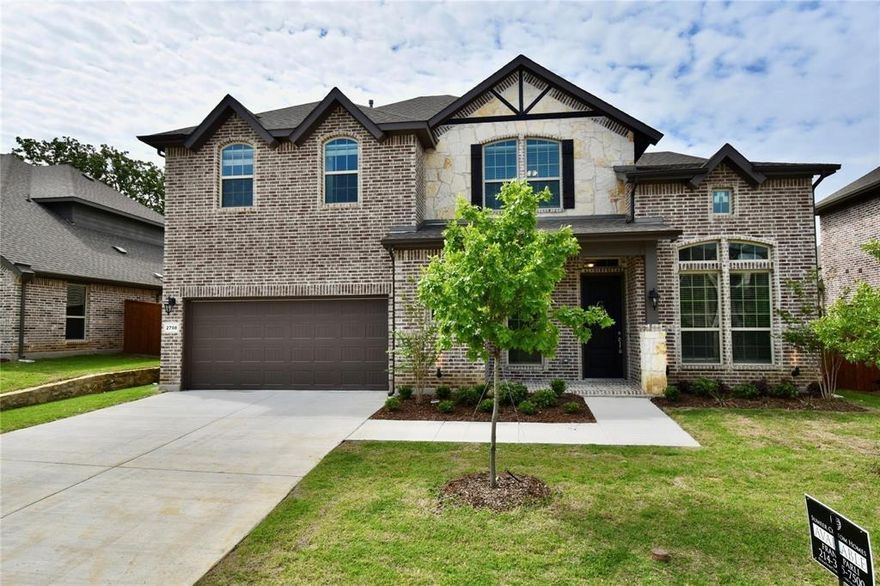 PRESENTING THE ABSOLUTE BEST VALUE IN DENTON COUNTY! BRAND NEW NORTH FACING 3BR 2 CAR GARAGE WITH STUDY AND F.DINING OR 4BR WITH STUDY NO F.DINING 3 BATH IN CORINTH! BEAUTIFUL traditional with stone accents. Custom 8' door leads to Hardwood flooring in Entry, Study, Formal Dining, Kitchen and Nook, and Family Room! Great Kitchen featuring custom cabinets, large island, and granite countertops. Large Family Room with 18' ceilings and beautiful brick and stone fireplace hearth. Large Master Bedroom features a 12' ceiling and large walk-in closet. 2 large bedrooms up plus Media Room wtih 5.1 surround sound pre-wire and HUGE Game Room. Downstairs features a 10' tall ceiling minimum to allow for 8' doors- much nicer feel than standard 6' doors. Upgraded WHIRLPOOL SS appliances featuring 36' 5 burner GAS cooktop, DOUBLE WIFI built-in ovens, and Full SS front dishwasher.Upgraded brushed nickel plumbing, lighting fixtures.Upgraded level 3 Frieze carpeting.READY NOW!