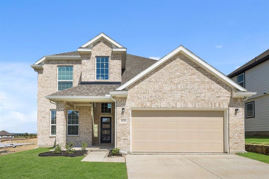 Welcome to Rocky Creek Crossing, Legend's newest community in Fort Worth, TX! The Campbell floor plan is a spacious 2-story home with 5 bedrooms, 3.5 bathrooms, a study, and a 2-car garage. This home has it all, including a fireplace, wrought-iron spindles at the staircase, and vinyl plank flooring throughout the common areas. The gourmet kitchen is sure to please with 42-inch white cabinetry, quartz countertops, and stainless-steel appliances! Retreat to the first-floor Owner's Suite featuring a beautiful bay window, quartz countertops, and a spacious walk-in closet! Don’t miss your opportunity to call Rocky Creek Crossing home, schedule a visit today!