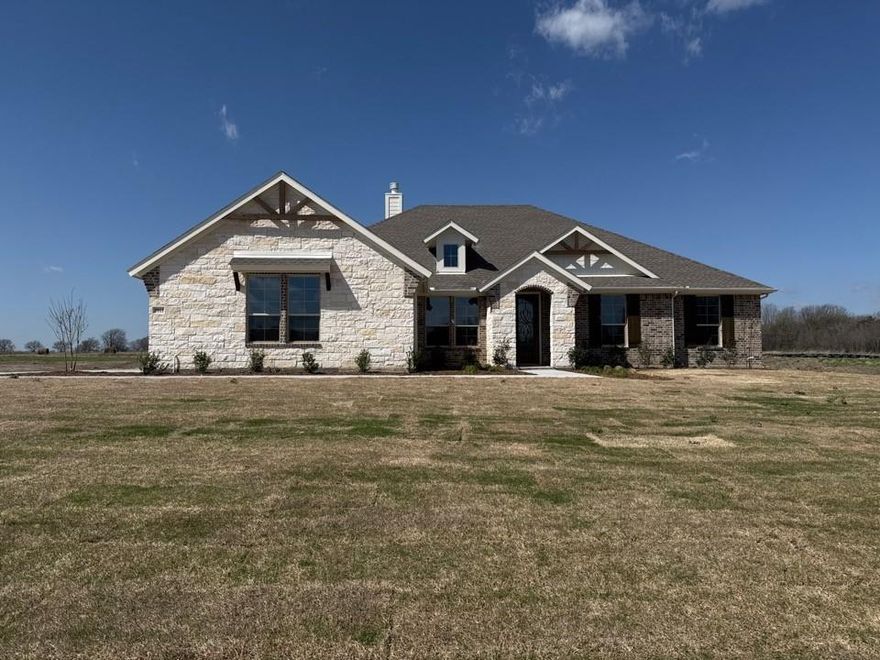 Estimated March 2026 completion! Ask us about our Trade In Trade Up program, we can buy your home! We are excited to introduce a brand new floor plan called the Salado! The entry is open to a bright flex Room on the right. The private owner's suite is separate from bedrooms 2 through 4. The owner's suite is complete by including a garden tub, separate shower, private commode, walk in closet, and dual, separate vanities. Adjacent to the owner's suite is the large living room with a fireplace option and open to the spacious island kitchen.