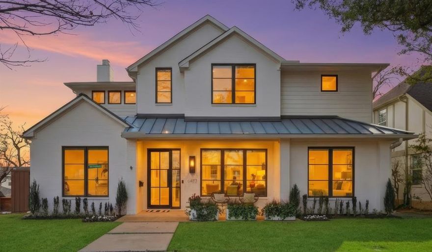 Built in 2019 and perfectly positioned on a desirable corner lot within walking distance to Lakewood Elementary, this refined residence blends timeless elegance with modern livability. Designed with both everyday comfort and effortless entertaining in mind, the thoughtful floor plan offers multiple living areas, including a private downstairs office and an upstairs game room with custom built-in cabinetry. At the heart of the home, the open-concept living and kitchen space is filled with natural light and crafted for connection. The kitchen is as beautiful as it is functional, featuring an inviting eat-in breakfast area, top-of-the-line appliances with a built-in refrigerator, striking quartzite countertops, and an oversized pantry complete with an adjacent homework nook—perfect for busy households. The primary suite is a true retreat, offering generous space with a sitting area and a spa-inspired ensuite bath. Highlights include a luxurious soaking tub, an expansive standalone shower, dual vanities with quartzite countertops, and a custom-designed closet system. Additional amenities include front and back staircases for added convenience, a well-appointed laundry room with built-in cabinetry and sink, plenty of storage and an attached two-car garage. Outdoors, the covered patio provides a serene extension of the living space, complete with a fireplace and ceiling fan—ideal for year-round enjoyment. This exceptional home delivers elevated design, thoughtful functionality, and an unbeatable Lakewood lifestyle.