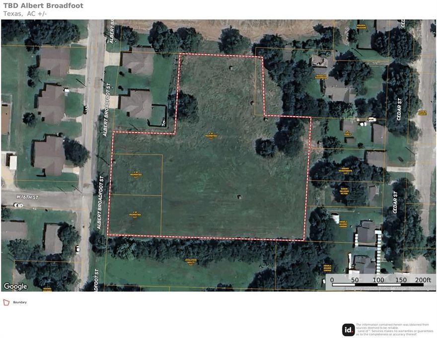 Great development or buy and hold opportunity. This listing is for a total of 3.063 acres platted into three lots. Lot 3R is 2.593 acres with lot 4 being .249 acres and lot 5 being .221 acres. Lots 4 and 5 front Albert Broadfoot street and are ready to build. Replat lot 3R and develop or just hold as long term investment. Property is within walking distance to Bonham High School as well as Finley Oates Elementary. This is the perfect chance to invest in this rapidly growing area. This property can be bought as a package with 2 adjoining fully occupied duplexes for $675,000