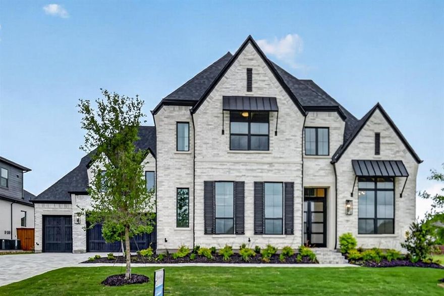 CAN CLOSE BY MARCH 30th! Experience elevated living in this thoughtfully designed home that blends luxury finishes with everyday functionality. An extended Primary Suite with wood beams anchors the residence, complemented by a richly appointed Study—perfect for work-from-home or quiet reading. The home’s generous living spaces include a Great Room with wood beams and a fireplace for cozy gatherings, and seamless indoor-outdoor flow with sliding glass doors opening to both the patio and courtyard. Entertaining is effortless with a stunning kitchen, first-floor media room, a formal Dining Room featuring a built-in hutch, and a planning desk for organization. A downstairs secondary bedroom with private bath offers flexibility. Upstairs includes three bedrooms, each with its own bath, allowing for privacy and convenience, a spacious Game Room, and a Wet Bar ideally positioned for serving, plus a Retreat area with desks. Outdoor living shines with an extended patio and a dedicated Pool Bath, perfect for year-round enjoyment. The property also features a 4-car garage, providing ample space for vehicles, storage, and hobbies.
