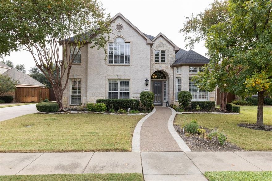 Welcome home to this beautiful 5 bed, 3.5 bath house situated in Plano, TX just minutes from luxury shopping & dining. Backyard oasis is ideal for families & entertaining guests with infinity pool, spa & oversized covered patio with built in grill. Home is nestled in an established neighborhood with mature trees & backs to a serene pond with catch & release fishing. Upgrades galore including custom tile work throughout first floor, plush carpet on stairs & 2nd floor, plantation shutters & remote shades. Kitchen has been completely remodeled with granite counters, THERMADOR gas range with 6 burners & griddle, upgraded stone backsplash & pendant lighting, & custom island. The cold & hot reverse osmosis filter spout is great for cooking your meals. Primary bedroom has bump out & ensuite bath has OVERSIZED walk in shower & double vanities with elfa shelving system in the custom walk in closet. Landlord is paying for yard & pool maintenance, as well as pest control. This home is a must see!