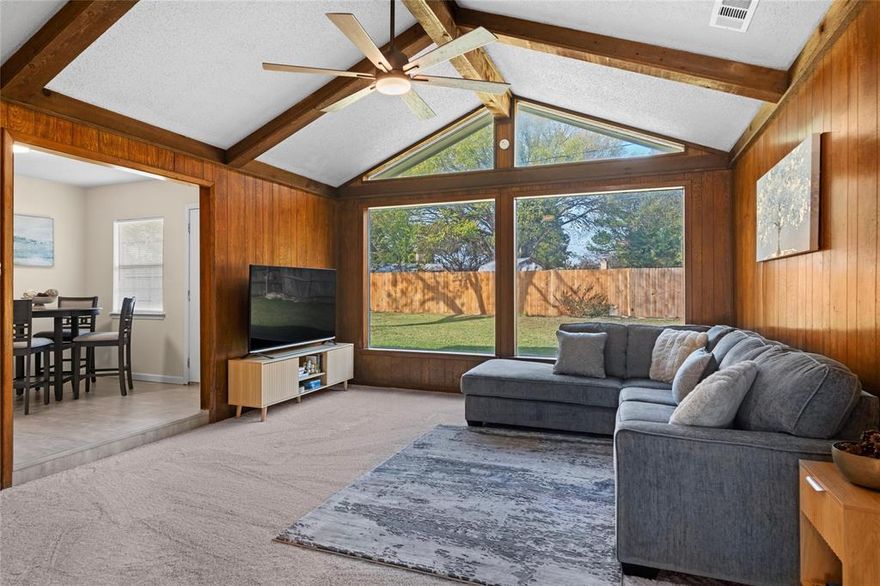 Come experience this thoughtfully refreshed 1970s charmer that proudly preserves its warm, chalet-inspired charm. Brick and stone accent walls, a striking stone fireplace, and expansive windows invite natural light in, creating a comfortable, everyday retreat. Fresh paint, new carpet, updated appliances, and numerous carefully selected upgrades make this home truly move-in ready. The spacious backyard offers plenty of room for entertaining, relaxing, or simply enjoying time outdoors. Homes with this level of personality, warmth, and livability are hard to find. Don’t miss the opportunity to experience this special home in person.