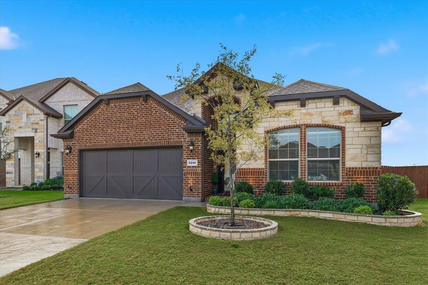 Light, Bright, and Backed by a View You’ll Never Get Tired Of! If you’ve been waiting for a lease home that feels like a breath of fresh air—this is it. Tucked away on a quiet street in Argyle and zoned to the highly rated Northwest ISD, 2244 Knightsgate is the kind of place that instantly feels calm, clean, and cared for. From the moment you walk in, you’re greeted by natural light pouring through glass storm doors, bouncing off fresh paint and modern finishes. The layout is open and inviting, with a split-bedroom design that gives everyone their own space. The kitchen is a dream—granite countertops, stainless steel appliances, and plenty of room to cook, gather, or just sip coffee while watching the sunrise over the greenbelt.
This home has been meticulously maintained—it’s truly one of the cleanest, most move-in-ready rentals you’ll find. Smart home features add convenience, and the covered back patio is perfect for unwinding after a long day. Close to shopping, dining, and major commuter routes, this home offers the best of both worlds: peaceful surroundings and everyday practicality. Come see why this one stands out—it’s not just a rental, it’s a place to feel at home.