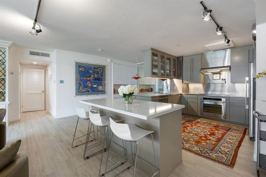 Perched on the 16th floor of one of Dallas’ most prestigious high-rises, this 1,813 sq. ft. residence offers an unmatched blend of modern luxury, comfort, and convenience—set directly along the Katy Trail. Remodeled in 2019, the home balances sophisticated design with serene livability.

Step inside to a light-filled, open layout enhanced by floor-to-ceiling upgraded windows that frame sweeping skyline views—while keeping city noise at bay. The expansive 340 sq. ft. private balcony is perfect for morning coffee, sunset gatherings, or even your own urban garden.

The primary suite is a true retreat, featuring three walk-in closets—a rare find in high-rise living.

Resort-Style Amenities:
Sparkling outdoor pool
Modern fitness center
Elegant party room & guest suites
Library, pet area & hobby-craft room
Concierge & 24-hour doorman
Full-Service Conveniences:
Valet trash & dry-cleaning service
Car wash station
Private storage unit
Two deeded garage spaces
Secure package & mail rooms (with shredding station)

Smart Living:

App-controlled lighting (Wiz App) and HOA dues covering all utilities except internet ensure stress-free, tech-forward living.

Whether you’re seeking the energy of the city or the tranquility of nature, this rare Turtle Creek gem delivers both—with style.