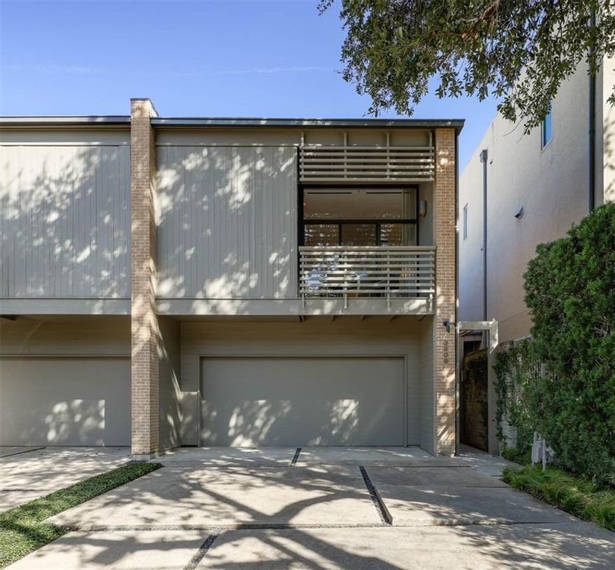 Designed by the renowned architect Frank Welch, this 2,942-sqft SFA in Northern Heights is on a quiet street is steps from the Katy Trail. The 2-story home features 2 bedrooms, 2 living areas, a 2-car garage, and a pool and spa. Inside, find details like limestone tile, hardwood floors, museum-style walls, large windows, and built-in bookshelves. The first floor includes a bedroom that can double as an office, a full bath, a laundry room, a walk-in pantry, and a den with a wet bar with refrigeration and wine storage, a fireplace, a dining nook, and a sliding door that opens to the pool and covered patio. The staircase leads to the second level which boasts a primary suite with separate bathrooms and walk-in closets, a sitting area, and a balcony. Also find two dining areas, a sleek kitchen, and a living room with a fireplace and a sliding door that opens to a balcony. This is an exciting opportunity to own a Welch-designed home minutes from Knox Street, Highland Park, and Uptown.