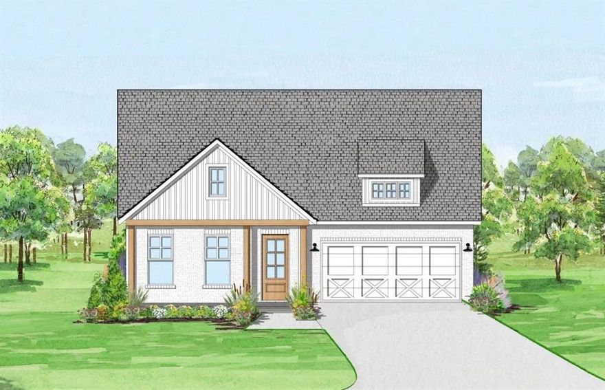 SELF TOUR AVAILABLE
Beautiful European home coming to The Bluffs!

Luxury vinyl wood-style flooring in entry, living, kitchen, nook, flex, and halls

Gorgeous vaulted ceiling in living room

Chef’s dream kitchen with an expansive eat-in island

Stainless kitchen appliances + gas range

Gas fireplace with brick surround

Signature brick arch at entry

Spacious master bathroom with separate drop-in soaker tub and shower

Designer lighting and tiles throughout

Full landscaping package with irrigation and more!
Buyer or buyers agent to verify all information.