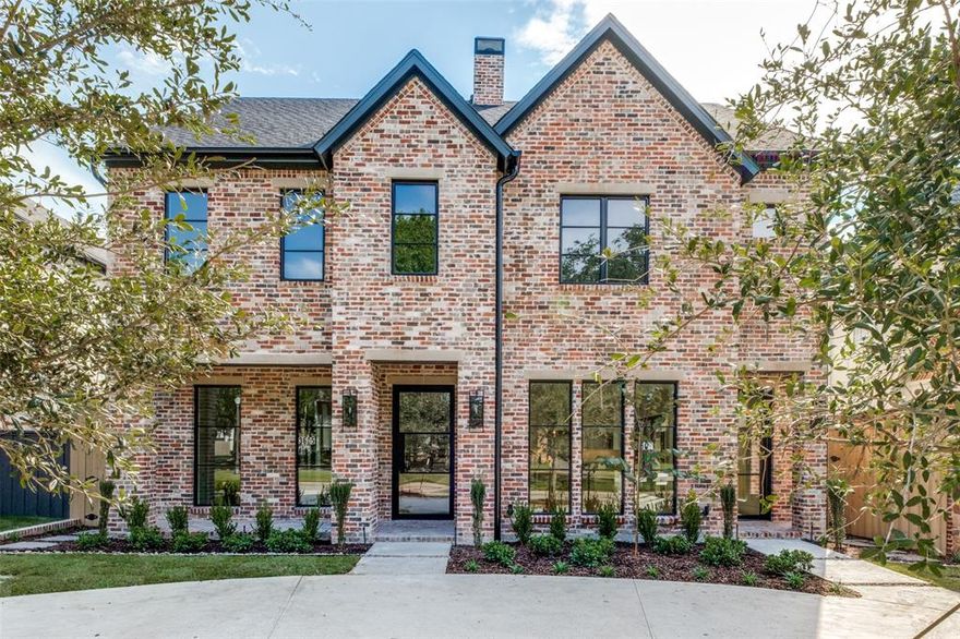 Look forward to being the first owner of this New Construction single-family attached home by well-known builder J Gregory Homes, with completion in September.  Enjoy entertaining in your spacious living room with fireplace and wet bar, open to the dining area & kitchen, with glass doors out to the turfed side yard. Preparing meals will be a pleasure in your large island kitchen, featuring a breakfast bar, gas range with double electric ovens, built-in refrigerator, & walk-in pantry.  The downstairs bedroom with ensuite bath serves as a guest suite or your private home office.  Retreat upstairs to your primary bedroom suite and luxurious bath with dual vanities, freestanding tub, separate double shower, plus abundant closet space with built-in drawers & shelves. Three additional bedrooms with walk-in closets, two baths, and a full-size laundry room complete your second level. Your third level offers a multi-purpose game room or living area with wet bar plus a full bath.  Enjoy a low maintenance lifestyle with all new amenities in a prime University Park location, walkable to SMU, Highland Park Middle School, Williams Park, Centennial Park, Curtis Park & pool, and Snider Plaza shopping & dining!