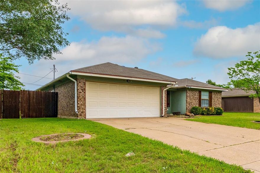 Welcome to your dream home nestled in the heart of Burleson, TX. This inviting and charming 3-bedroom, 2-bathroom residence offers a perfect blend of comfort and style, ideal for families or anyone seeking a cozy retreat. Step inside to the spacious living room that offers a wood burning fireplace and provides an inviting atmosphere for relaxation and entertainment. The functional kitchen is a delight, boasting ample upgraded cabinets for storage and granite countertops for prepping.  The spacious primary bedroom boasts a large walk-in closet for your storage needs. The two additional bedrooms are perfect for a growing family or to use as an office or workout room and share a full-sized bathroom, making this home perfectly functional for family living or hosting guests. Step outside to a spacious backyard, an ideal setting for outdoor activities, gardening, or gatherings.  The covered patio provides shade and a comfortable place to relax. Located close to Centenniel and Bransom schools and close to all of your shopping and entertainment. Schedule with your Realtor today!