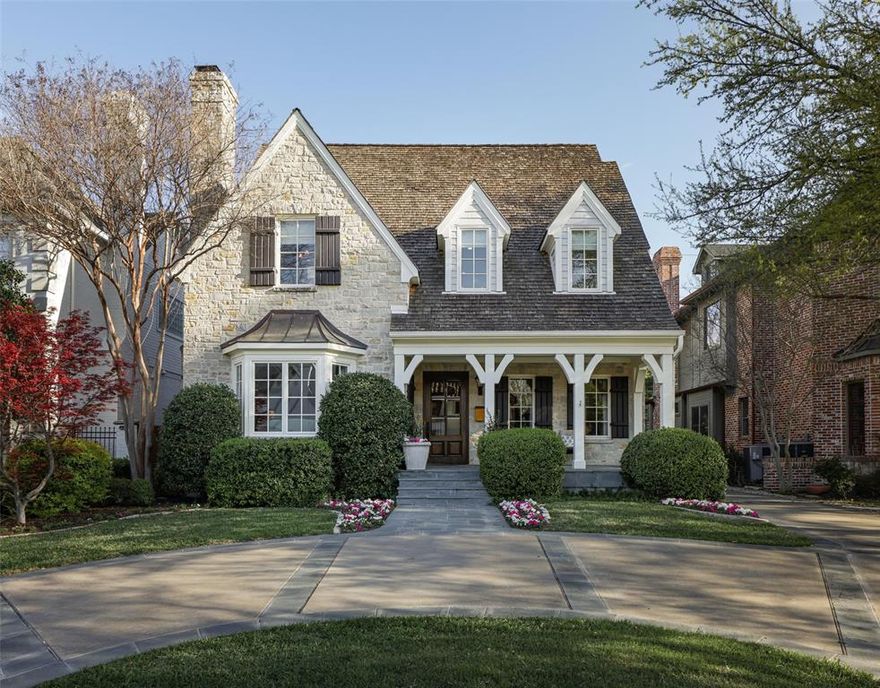 Located on prime University Park block,timeless architecture and a charming front porch lead one to the large entry foyer.Spacious living room with fireplace opens to large dining room,both with hardwood flooring and tall windows.The warm paneled study off the entry can also serve as a downstairs bedroom with its adjacent full bath.The kitchen is well appointed with marble counters,center island for serving,Wolf and Subzero appliances,and butlers pantry.The kitchen opens to a large breakfast area and family room with fireplace.French doors lead to the covered patio with fireplace and large rear yard.On the second level the large primary bedroom with fp has space for a sitting area and spacious closets and bath.There are 3 additional bedrooms,two with a connecting bath and one with a private bath.The rear staircase from the kitchen area leads to the 2nd floor playroom.On the third level there is a large bedroom or living space and full bath.






Buyer to verify all measurements