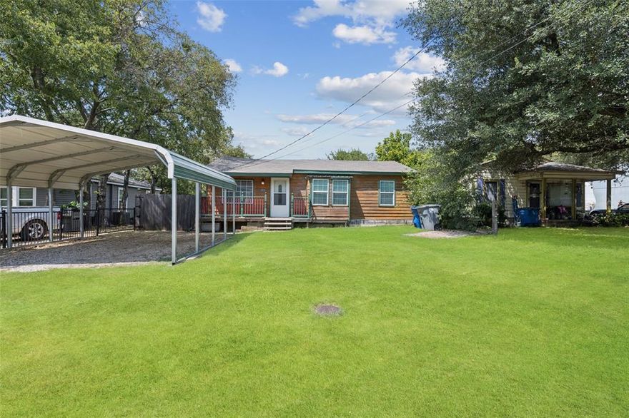 Situated on a Texas-size 0.30-acre lot, this beautifully updated mid-century home is move-in ready. The thoughtfully designed layout offers effortless functionality for everyday living, featuring 3 bedrooms, 1 bathroom, and an open-concept living room filled with natural light. On-trend luxury vinyl plank flooring flows seamlessly throughout the main living areas. The kitchen stands out with its designer backsplash, stainless steel appliances, and an oversized utility room—perfect for housing a freezer, storing bulk groceries, and keeping organized. 

Generously sized bedrooms and a nicely remodeled bathroom. The expansive backyard offers space for a trampoline, playscape, or garden, and includes a custom storage shed. A detached, covered 2-car carport provides convenient parking. No HOA.

Located within 1–2 miles of Dallas Baptist University and offering easy access to major routes, the property is about a 20-minute drive to Downtown Dallas. Enjoy weekend getaways at Cedar Hill State Park or Joe Pool Lake, both roughly 20 minutes away. Whether you're an investor seeking to expand your portfolio or a buyer searching for a new place to call home, this property offers both charm and functionality. 3D Scan available online.