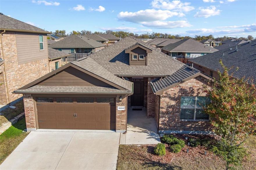 You'll love coming home to 9224 Herringbone Drive! This move-in ready home can be yours just in time for the holidays! Located in Watersbend and Eagle Mountain Saginaw ISD, this well cared for, DR Horton home was completed in June 2020 and had a new roof and upgraded garage door installed in October of 2021. This home features a split 4 bedroom, 2 bath floor plan with stainless steel appliances, wood-look porcelain tile floors, walk-in pantry, huge owner's suite with garden tub and separate shower and Texas-size closet! Pets are considered on a case-by-case basis.  Property owned by individual investor and there are no junk fees!