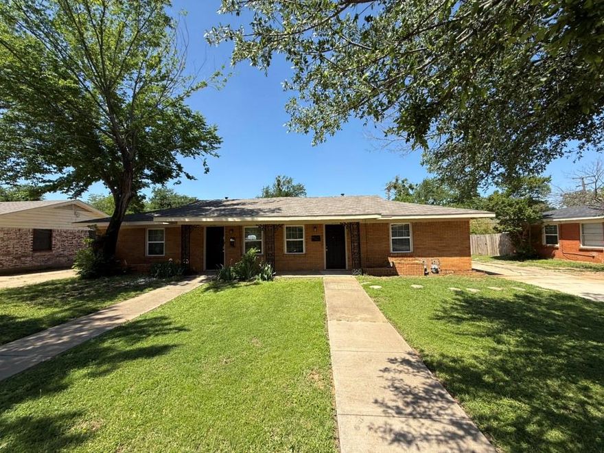 This full duplex would make a great investment property. Each side has 2 bedrooms and 1 full bathroom. A detached garage sits behind the duplex.  Square footage is pulled from tax records and is the square footage for 2504. 2506 is similar. Sold as is. The seller will make no repairs.