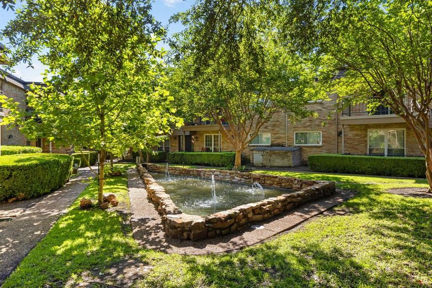 Timeless Value Meets Effortless Living. Discover one of Dallas’s best-kept secrets—where lasting quality, unbeatable convenience, and all-inclusive living come together. This established community has stood the test of time, known for its solid construction, lush grounds and worry-free lifestyle. Here, your HOA covers ALL UTILITIES, so you can enjoy truly predictable expenses—no surprise bills just simple stress-free living. Perfectly positioned near Texas Health Presbyterian Hospital, the Northaven Trail, and the new pedestrian bridge, moments from NorthPark Center, The Shops at Park Lane, and the city’s favorite restaurants and cafés. This coveted first-floor location offers easy access from your reserved parking space—no stairs, no hassle, just walk in and exhale. Inside, sunlight pours through oversized windows, illuminating an inviting open layout that feels bright and welcoming. The updated kitchen features sleek stainless-steel appliances and generous cabinetry—perfect for whipping up weeknight meals or weekend brunches with friends. Two spacious bedrooms each feature a private ensuite bath, ideal for hosting guests or carving out your own creative home office. With no carpet anywhere, it’s clean, modern, and easy to maintain. The primary retreat includes granite countertops, a walk-in shower, and fantastic closet space that keeps everything effortlessly organized. Outside, enjoy resort-style amenities without ever leaving home—a sparkling pool, shaded gazebo, BBQ grill and vibrant landscaping create the perfect backdrop for relaxed afternoons or evening gatherings under the stars. This is more than a condo—it’s a smart lifestyle choice for anyone who values comfort, location and lasting value. With all bills paid, a proven community reputation and proximity to SMU and Central Dallas, this is one of the best bargains in town for refined low-maintenance living.