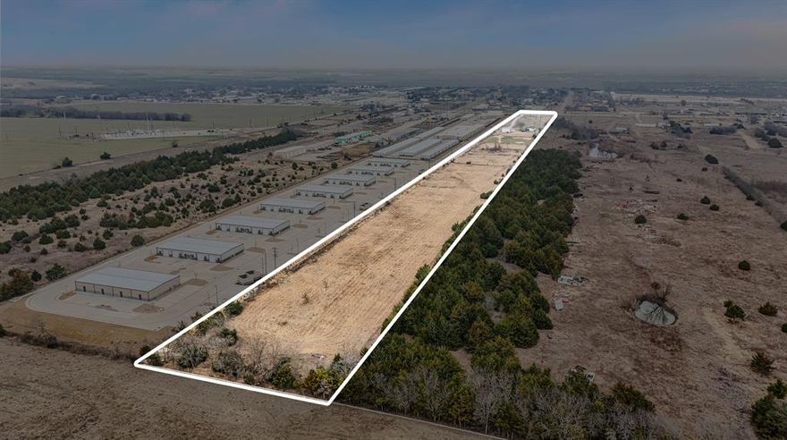 Almost 10 full acres of raw land, perfectly suited for commercial use along State Highway 276 corridor in The City of Rockwall, in Rockwall County.  Property has current AG exemption, but surrounding Planned Development on either side of Highway 276 calls for Light Industrial and Commercial use.  Property currently has a 1095 SF structure that has been fully renovated with new roof, new HVAC, new floors, updated bathrooms and kitchen, and fresh paint, perfectly suited for residential or office with 2 designated rooms and ensuite bathrooms, large living space or conference room, utility room and full kitchen. Second structure on the property is a 1200 SF workshop with concrete floor, electricity, 2 sliding doors and 2 roll up doors which would be perfectly suited for fleet of company vehicles, workshop, storage, boat or RV storage.