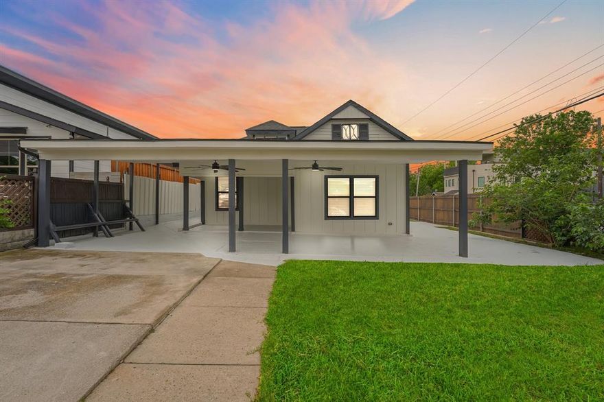 Unbeatable location! Situated within one mile of Bishop Arts District, the highly anticipated Halperin Park, and Lake Cliff Park, this completely remodeled, move-in ready home offers quick access to Trinity Groves, Downtown Dallas, and major highways including I-35E and I-30. Situated on a prime corner lot in the heart of Dallas, this 3-bedroom, 2-bathroom property features all-new electrical, HVAC, plumbing, roof, and more. Step inside to an open-concept layout designed for seamless living and entertaining. A sleek electric fireplace set within a custom accent wall creates an inviting focal point the moment you walk in. The kitchen is equally impressive, showcasing stainless steel appliances, stunning white quartz countertops, ceiling-height cabinetry, and a spacious island that flows effortlessly into the main living area. Additional highlights include a climate-controlled attic ideal for storage or flex use, an attached carport, and ample parking space for 5+ vehicles. Electric gates on both sides of the property provide added privacy and convenience, while an outdoor half bathroom enhances functionality for gatherings. Enjoy the outdoors from the large covered front patio, complete with dual ceiling fans. Combining modern upgrades with an unbeatable location near some of Dallas’ most sought-after destinations, this home delivers the perfect balance of comfort, style, and accessibility. Some photos are virtually staged to help you envision the possibilities this beautiful space has to offer.