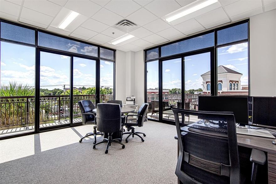 Excellent office space located in Burleson with easy access to I-35 and Old Town Burleson! Plenty of parking available, access to restaurants, salons, banking and shopping. Suite 209 is equipped with 5 offices, 2 of which being executive style with views, a conference room, collaboration space, a kitchenette and reception area. In additon to the accomodating set up, suite 209 has a wonderful balcony space, perfect for grabbing some fresh air or taking a nice lunch break outside. Most of the furniture and decor can transfer to the new tenant, making moving in easy and cost effective! Possible opportunity for new tenant to have existing tenant's lease terms. Contact listing agent for more information regarding terms and to schedule your showing.