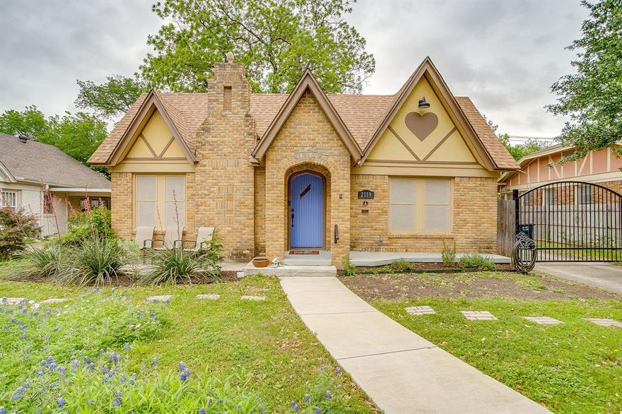 This storybook Tudor carries a quiet charm and feel, from the welcoming front door to the hardwood floors and the canopy of century-old trees that define these streets.

With 3 bedrooms, 2 full baths, and a flexible bonus room, the layout adapts easily. Whether you need a home office, playroom, or second living space - offering thoughtful function within a classic footprint.

The kitchen has been recently renovated and pairs well with the home’s character, featuring a gas range and a period-style sink. Bathrooms have been refreshed with a clean, simple approach, and key updates include HVAC (2020) and water heater (2021).

Zoned to Lily B. Clayton Elementary and just minutes from downtown, the medical district, Camp Bowie, and the Trinity Trails, the location ties it all together.