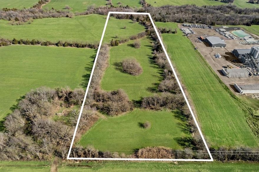 Incredibly well located, this beautiful, almost 15 acre tract on Highway 160 offers a rare combination of accessibility, flexibility, and natural privacy in the path of North Texas growth. Situated less than 1.5 miles north of Sam Rayburn Highway (121), the property is under 15 miles from Highway 75 and the rapidly expanding city of Melissa, with McKinney just a convenient 20-minute drive away.

The land is predominantly level and open, making it exceptionally well-suited for one-acre residential lot development or for an end user looking to bring their own builder and create a private estate. Mature tree lines frame the property, while a creek along the eastern boundary provides a natural buffer and added privacy from neighboring tracts.

With significant frontage along highly trafficked Highway 160, the site also presents a compelling opportunity for commercial or mixed-use consideration, subject to buyer due diligence. Infrastructure is already in place, with a recently upgraded 8-inch water line along Highway 160 and electricity available at the road, helping to reduce future development costs.

Located outside city limits and the ETJ, the property benefits from no city taxes, limited restrictions, and lower overall development expenses. A current agricultural exemption is in place. 

An exceptional opportunity for developers, investors, or private buyers seeking land with scale, visibility, and long-term upside in one of North Texas’ most active growth corridors.