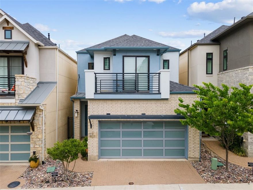 Experience elevated living in this stunning modern Hill Country home, ideally situated on a premium greenbelt lot with breathtaking views of the golf course and direct access to the SoPac Trail.
Designed with both luxury and functionality in mind, this transitional floor plan showcases soaring ceilings and rich wood flooring throughout. The gourmet kitchen features a spacious island, sleek KitchenAid stainless steel appliances, and an inviting eat-in dining space—perfect for everyday living and entertaining.
The first-floor primary suite offers a private retreat complete with a generous walk-in closet, while the second level boasts an oversized game room and expansive loft, providing flexible space for work or play.
Enjoy seamless indoor-outdoor living with three separate outdoor living areas, including a front-facing balcony, a private turfed dog run, and a dedicated grilling area. The backyard backs directly to a serene greenbelt, offering added privacy and natural views.
Additional highlights include a full-size utility room, a dog-friendly backyard, and a fully integrated smart home system.
This LEED-certified home, offering energy efficiency and long-term savings.
Located in a highly sought-after gated community with resort-style amenities including a modern pool, grilling stations, and a stylish resident lounge.
A rare opportunity to own a home that combines luxury, privacy, and prime location.
 The photos provided were taken prior to the current tenant’s move-in and are being shared for reference purposes only.