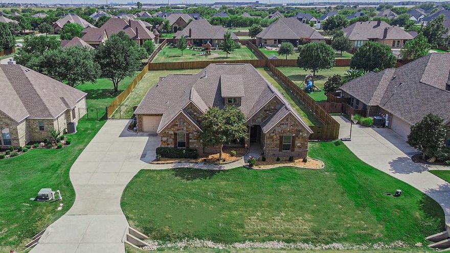 Welcome Home to Luxury Living on Half an Acre in Texas. Step into this impeccably maintained 4-bedroom, 3-bathroom home, thoughtfully designed with an abundance of high-end builder upgrades and stylish finishes throughout. From the moment you walk in, you'll notice the attention to detail, from the custom moldings to the rich flooring and open-concept layout designed for both comfort and elegance. At the heart of the home is a true chef's kitchen, featuring premium appliances, an island, custom cabinetry, and granite countertops—perfect for entertaining or crafting gourmet meals. Just off the main living area, a private office offers the ideal work-from-home retreat. Each of the four spacious bedrooms offers comfort and privacy, while the three full bathrooms showcase upgraded fixtures and tasteful design choices. Situated on a generous half-acre lot, the backyard is a blank canvas for your Texas-sized dreams! Whether it’s a pool, outdoor kitchen, garden, or all of the above. Create your own private oasis with space to entertain, relax, and play. Don’t miss your chance to own this rare gem that blends luxury, space, and convenience.