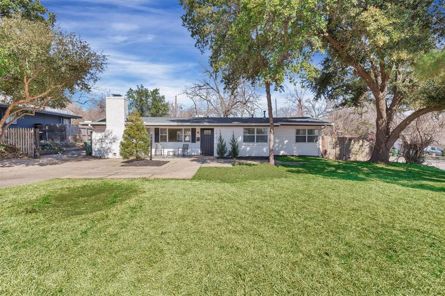 Thoughtfully and fully renovated in 2026, this 4-bedroom, 2-bathroom, 2,060-square-foot home blends classic character with modern, new-construction-quality upgrades on an oversized ~0.25-acre corner lot.

The flexible layout reflects intentional expansions, including a converted garage living area and a spacious private primary suite addition. Inside, the top-to-bottom renovation showcases fresh interior paint, white oak luxury vinyl plank flooring in the main living areas, new carpet in bedrooms, solid-core modern shaker doors, recessed lighting, updated electrical with a new breaker box, and designer fixtures throughout. Major system upgrades include a tankless water heater, roof, gutters, and leaf guards replaced in 2021, plus foundation repair completed December 2025 with a lifetime transferable warranty. The oversized primary suite includes an attached bonus room perfect for a nursery, office, gym, or sitting area.

The fully rebuilt kitchen was taken down to the studs and features custom soft-close cabinetry, quartz countertops, brand-new appliances with warranty including a gas range and refrigerator, double ovens, a striking two-tone island, and an open flow ideal for entertaining. The expansive living area is anchored by a dramatic white-painted brick fireplace and enhanced by large picture windows that flood the space with natural light. A built-in window bench adds both charm and functionality. Outdoors, enjoy a generous backyard with a powered shed ideal for a workshop or studio, along with a fence lined with Japanese Wisteria that blooms beautifully each spring. 

This home is refreshed and move-in ready, offering modern comfort, efficiency, and style designed to be enjoyed for years to come.