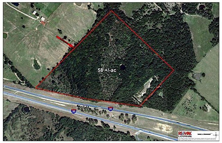 58+ acres of heavy timber only 31 miles from Dallas. Great getaway for four wheeling, camping, hunting, totally secluded and private. 1,950 feet frontage to Interstate 20! Ten miles from Buc-ee's Terrell. Just minutes from Canton and the Shops at Terrell mall.  Nice pond!
