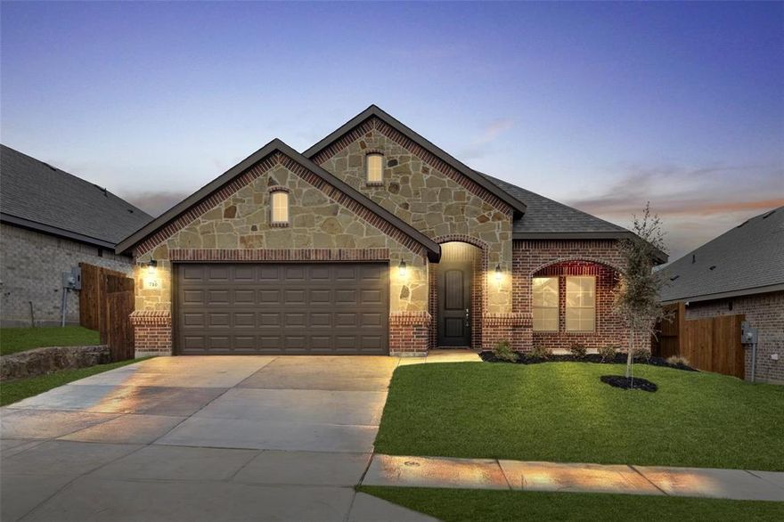 MLS# 20433722 - Built by Antares Homes - Ready Now! ~ Ask us about our under-market fixed-rate mortgages! Covered Patio! Study with Glass Doors! Wood Look Tile Flooring! This home has it all with wood look tile floors, a covered back porch, and split bedrooms! Two additional bedrooms are housed in the front of the home, making them perfect for kids or guests. Both bedrooms have easy access to a full bathroom. The open-concept kitchen has ample storage and counter space, stainless steel appliances, granite countertops, a large island, and a large walk-in pantry; day-to-day life is made easy. The exclusive master suite is set back from the family room. The Master Bath features a separate tub and shower with a seat along with dual sink vanity leading to the closet! This comfortable, open floorplan is large enough to entertain guests and family while still retaining its charm and privacy!