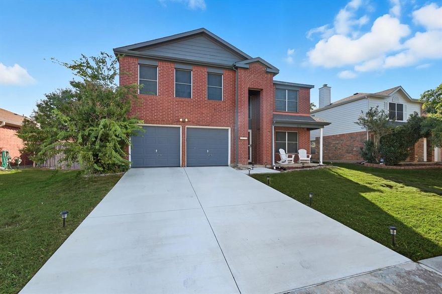 Come check out this 4 bed, 3.5 bath in highly desirable Frisco ISD! Just minutes away from shopping and dining.  Plenty of space and storage for the growing family on a quiet street. Roof installed January 2024. Open floor plan is very light and bright. Oversized family room features a corner fireplace with gas starter.  Oversized master has view of back yard and patio deck. Master bath has separate vanities as well as separate bath and shower.  Plenty of room for entertaining guests.  Bring your vision to life at 2212 Hamden Ct!