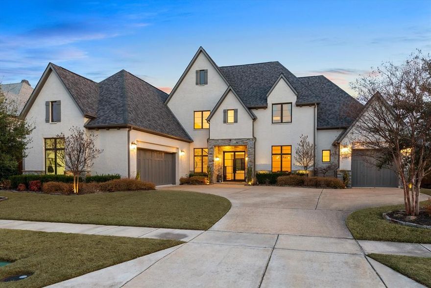 Frisco is calling you home with its sports and shopping and family fun environment appealing to each family member and then topped by gated Shaddock Estates. Shaddock Estates boasts custom crafted executive homes nestled between a 68-acre park called Cottonwood Creek Park that surrounds this gated community and includes acres of lakes, trails, pavilions, and a fully stocked fishing pond and community pool and miles of biking and hiking trails. Gently lived in and just about every feature discriminating buyers are looking for today, expect to be impressed with hardwood flooring throughout, Wolf and Subzero appliances, two dishwashers, well appointed butlers pantry, and all the desirable design features and yes pictures speak for themselves. Sparkling pool, spa, firepit and outdoor living spaces with backyard gate to common area for neighborhood sports. Do not miss the media room and definitely the master suite and bath with a stand alone tub and a closet everyone will be jealous of. WOW