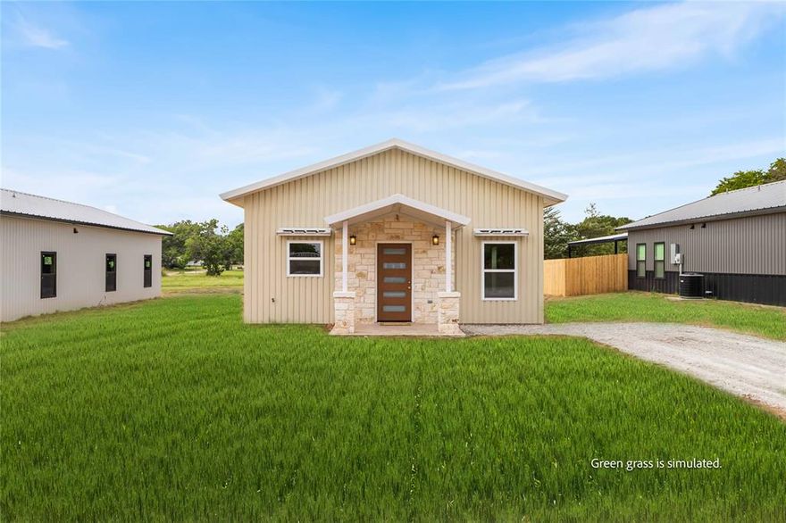 New construction steel-framed home! This 1,250sf (approx.) 3 bedroom, 2 bath home in the small, rural community of Mart, Tx is ready for its new owner.  This affordable home has a well thought out floor plan that maximizes space while maintaining an open-concept.  The vaulted living room ceiling features metal paneling for a modern and aesthetic look and recessed lighting.  Carpet in the bedrooms and luxury vinyl through out.  Schedule a showing and come take a tour of this new build today!