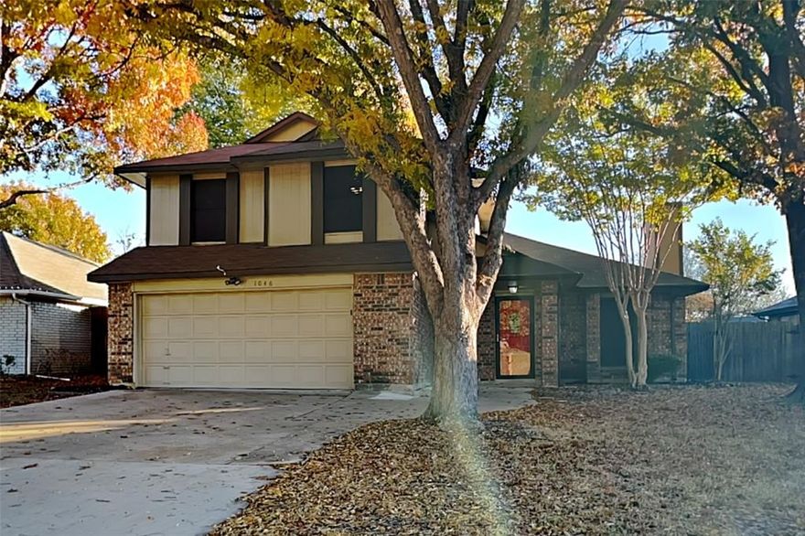 Charming 3 bed, 2.1 bath, 1,730 sq ft, 2 story home in Flower Mound! Spacious living room with beautiful wood floors and fireplace! Open kitchen concept with natural lighting and updated counters. Primary suite with attached bathroom. Split bedrooms. Cuddle up in front of the FP  & all open to kitchen & dining. Spacious backyard with patio great for family gatherings! Community feel with easy commute! Some photos may be virtually staged, items will not be at the property. Virtually enhanced lawn.