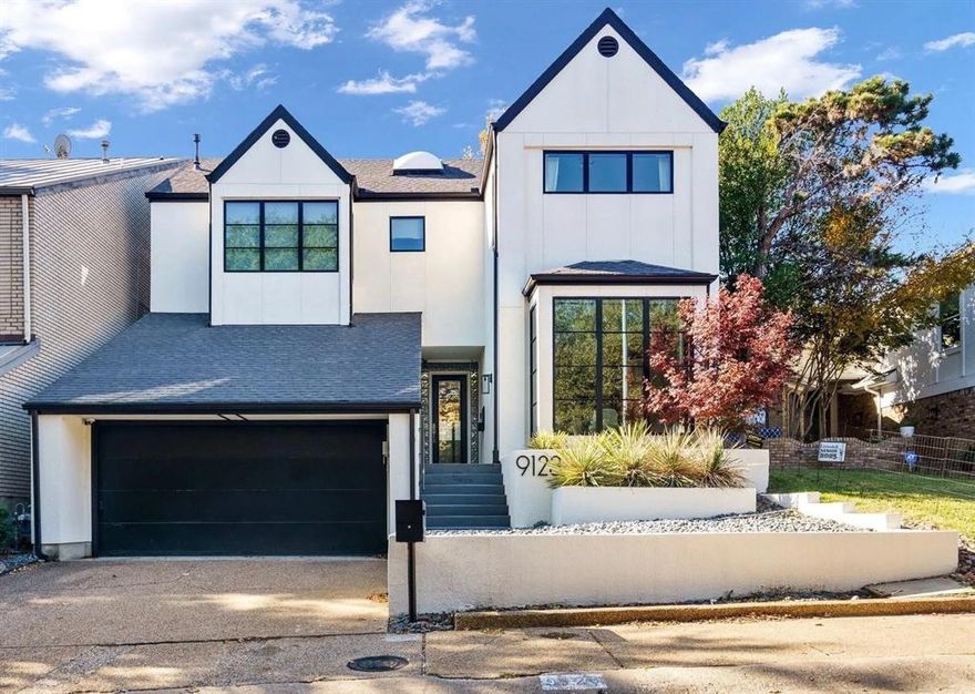 Modern luxury at the doorstep of Dallas's next chapter. This contemporary stunner sits minutes from the rising downtown financial corridor, including the much-anticipated Texas Stock Exchange, with quick Dallas North Tollway and I-35E access to Uptown, Klyde Warren Park, and the Arts District. Frequent flyers will appreciate the easy run to Dallas Love Field.
Lifestyle is delivered: Preston Center's chef-driven dining and Whole Foods, Inwood Village's boutiques and restaurants, NorthPark Center's flagship retail, and Highland Park Village's luxury labels are all a short drive away. UT Southwestern, SMU, Baylor Scott & White, and Medical City are easily accessed.
Inside, an open floorplan, abundant natural light, skylights, and a sleek contemporary palette set the tone. The updated kitchen with breakfast nook flows to entertaining spaces anchored by a double-sided gas fireplace. The expansive primary suite is a private retreat: walk-in closet, dual vanities, separate shower, and a jetted tub for post-close decompression. A versatile flex space adapts to a home office, home gym, or media den.
Stucco contemporary, attached two-car garage, no HOA. Move-in ready, lock-and-leave friendly, and competitively positioned for Dallas's continued talent migration. Don't miss this rare gem!