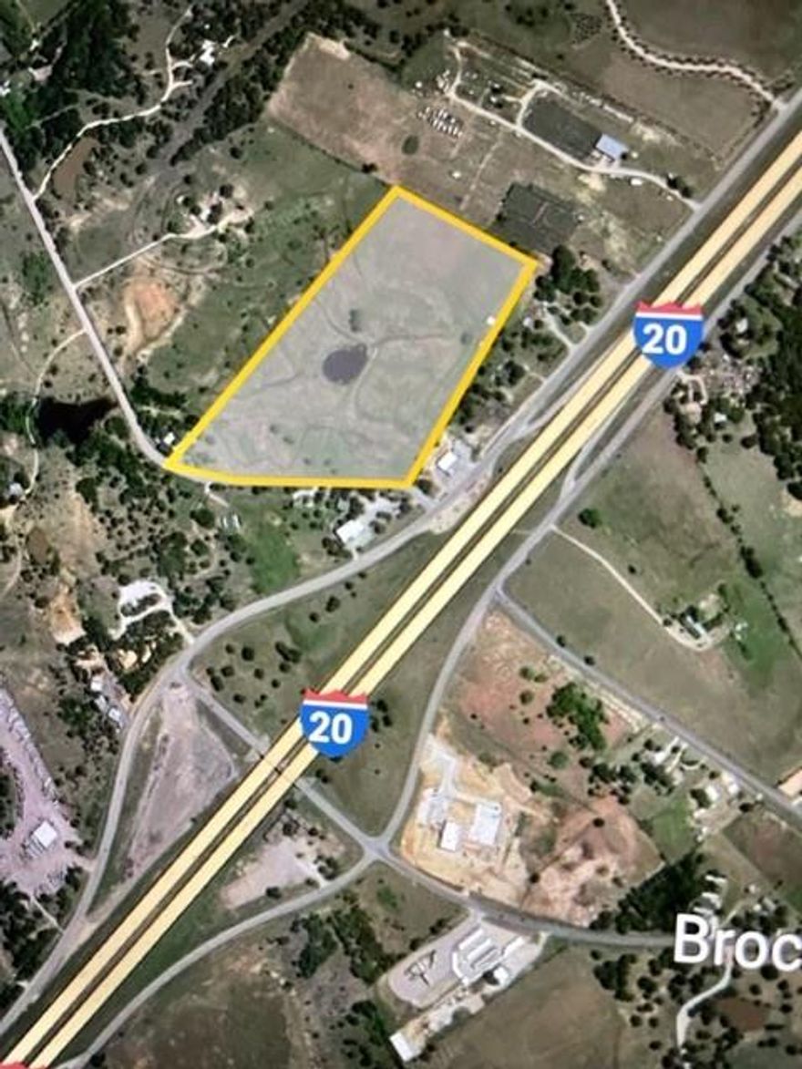 This is a 23 acre parcel of land. Ideal location off I20 on Fairview Road behind Brock Junction. Clean slate for commercial or other development; water tap application paid. This is outside Brock City limits but in Brock ISD. Please call Listing Agent for additional information. The property can be subdivided. Additional adjacent acreage available.