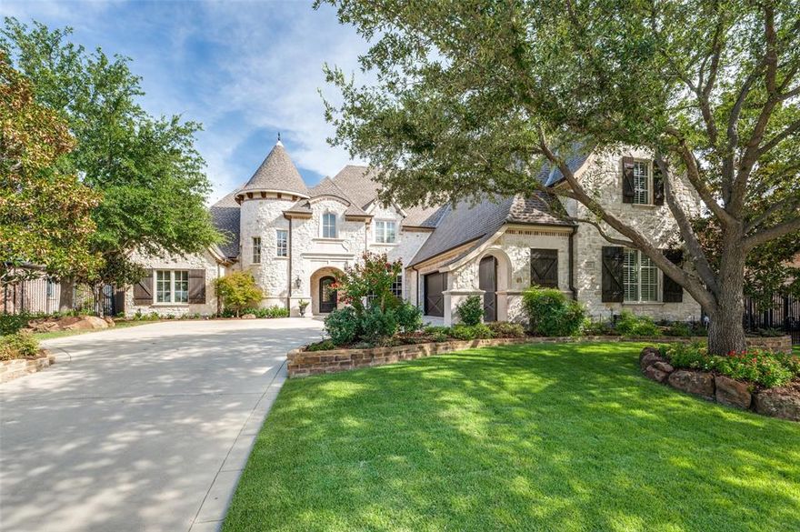 Beautiful home located in prestigious Chapel Creek in award winning Frisco ISD.  Highlights include large private backyard with lush landscaping, all bedrooms are oversized with en-suite bath. Highly desired layout with impeccable finishes throughout.  Spectacular master suite with sitting area overlooking the large private backyard, Romantic spa-like bath with his & her vanities & large walk-in closet. Home offers large second bedroom down with en-suite bath. Chef’s kitchen is an entertainer’s dream with oversized island, commercial grade range, custom cabinetry, & large walk-in pantry. Family room with wood beamed ceilings, has beautiful built ins, walls of windows and a walk-in wet bar. French doors that lead to the large backyard paradise, with covered veranda & outdoor living area with fireplace and outdoor kitchen are perfect for entertaining.  Make your way upstairs where you will find a spacious game room & media along with three additional spacious bedrooms with en-suite bath.