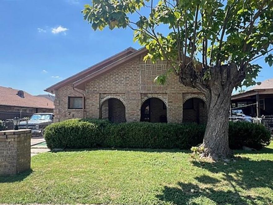 Great Location at 716 E Harvey in Fort Worth! This versatile 3-bedroom, 2-bathroom home offers plenty of space, functionality, and opportunity. Inside, you’ll find two living areas—one at the front entry and a large family room at the back, perfect for entertaining. The home also features two dining areas, a dedicated office nook next to the full-size laundry room, and generously sized bedrooms. One bedroom has been opened up for additional space but can easily be converted back into a private third bedroom with its own large walk-in closet. An additional built-in walk-in closet provides extra storage. Enjoy relaxing on the covered front porch or the covered back patio, both ideal for gatherings. The spacious backyard offers even more room for entertaining, along with a detached covered garage. Behind the garage, you’ll find a versatile auxiliary unit with water connection, making it a great guest space, workshop, or hobby area. A long driveway provides plenty of parking. Additional updates include a new water heater installed in 2021. Whether you’re looking for a move-in ready home, a renovation project to match your style, or a great investment property, this home is a fantastic opportunity. Don’t miss your chance to make 716 E Harvey yours!