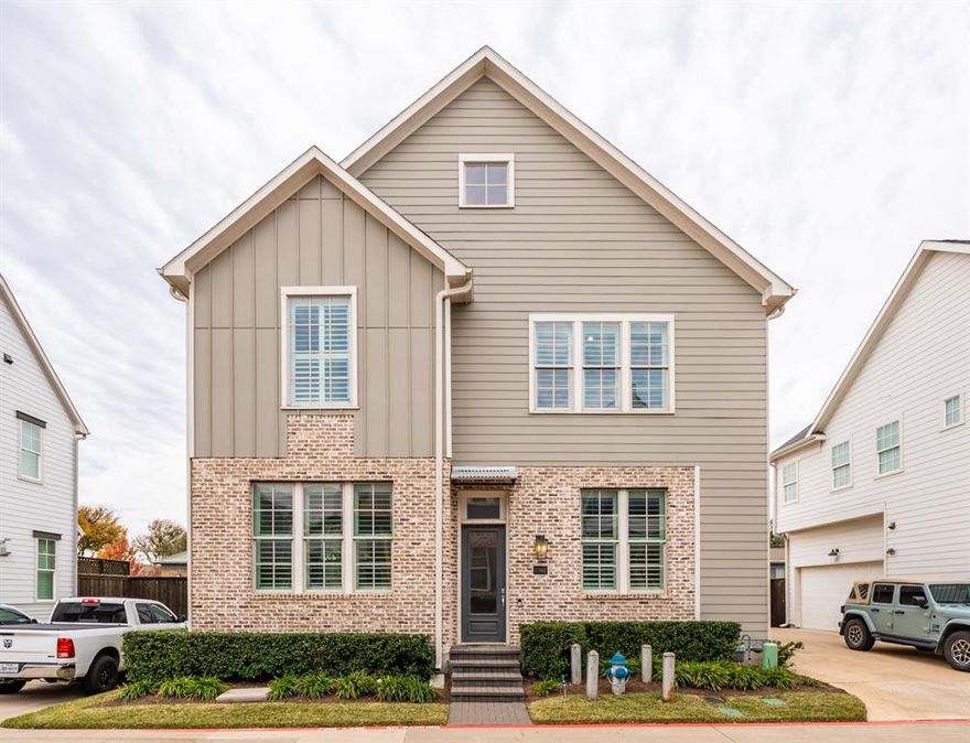 Hidden just moments from Downtown Plano’s Historic Arts District, this stunning residence offers a rare blend of modern luxury and thoughtful design. Dramatic 12-foot ceilings make an immediate impression, enhancing the sense of openness and creating an ideal setting for hosting or unwinding at home. At the heart of the home, a spacious 10-foot island invites casual dining and effortless entertaining, complemented by a premium Bosch 5-burner gas cooktop designed for serious cooking.  The primary suite is a private retreat, showcasing a sleek glass-enclosed shower, marble flooring, a freestanding soaking tub, and an oversized walk-in closet worthy of Texas standards. Whether relaxing with music through the built-in surround sound or indulging in a peaceful soak, this space is designed for comfort and calm.  Energy efficiency is seamlessly woven into the home’s construction, featuring 2x6 exterior walls, a tankless water heater, radiant barrier, high-efficiency 16+ SEER HVAC, and over 10 inches of attic insulation—delivering lower energy costs while supporting a greener lifestyle.  From its impressive ceiling heights to its refined contemporary finishes, this home reflects meticulous craftsmanship and intentional design throughout—a truly exceptional offering in a prime location.  REFRIGERATOR, WASHER, DRYER Included! WHOLE HOME WATER SOFTENING & WATER FILTRATION SYSTEM BY ECOWATER ALSO INCLUDED!  SOME FURNITURE CAN BE AVAILABLE FOR SALE.  Schedule Today!!!